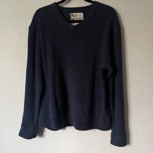 vtg 80s 90s GAP Wool Blend Sweater mens XL Blue Heavyweight Ribbed